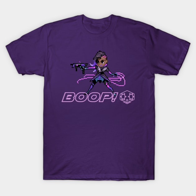 Overwatch - 16-Bit Sombra Quote T-Shirt by wyckedguitarist